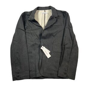 Calvin‎ Klein Denim Sport Coat Mens XL Charcoal Jean Jacket Western Cowboy NEW